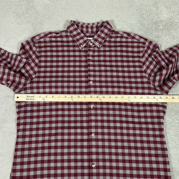 Mizzen Main Shirt Mens 2XL XXL Trim Fit Performance Long Sleeve Button Up Dress - Picture 8 of 11